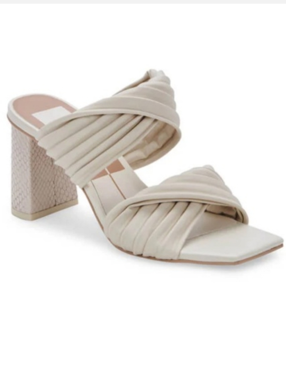 Dolce Vita Cream Braided Block Heel Mule